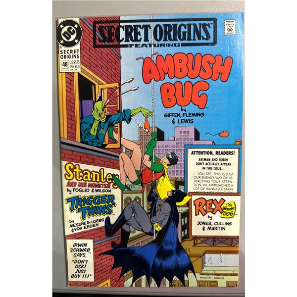 Secret Origins #48 (DC, 1990) Ambush Bug, Stanley & His Monster