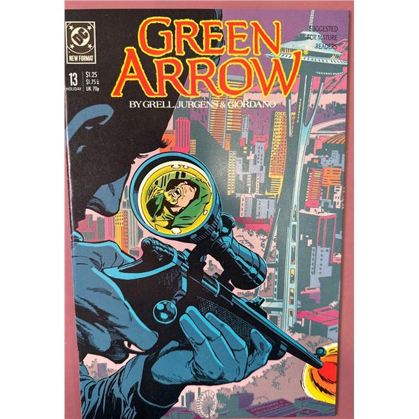 Green Arrow #13 (DC, 1989) Grell, Jurgens & Giordano, Seattle Cover