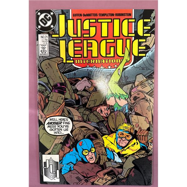 Justice League International #21 (1988) DC Comics Signed by Ty Templeton