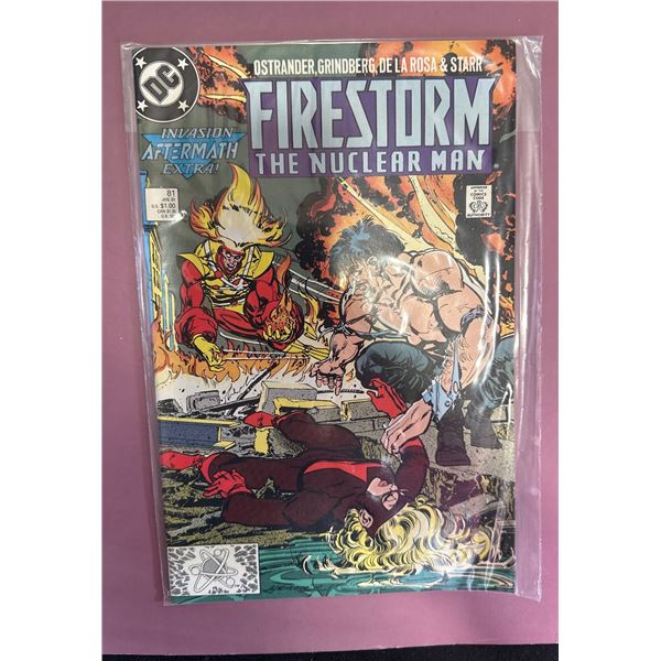 Firestorm The Nuclear Man #81 (DC Comics, 1989) Invasion Aftermath Extra!