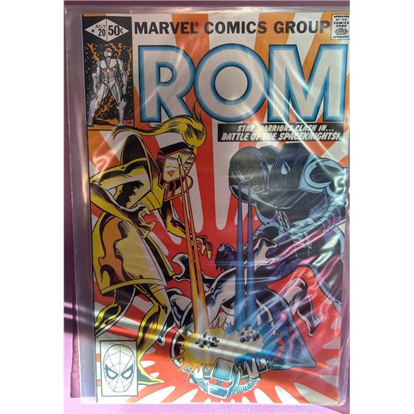 ROM #20 (Marvel, 1981) Star Warriors Clash in Battle of the Spaceknights