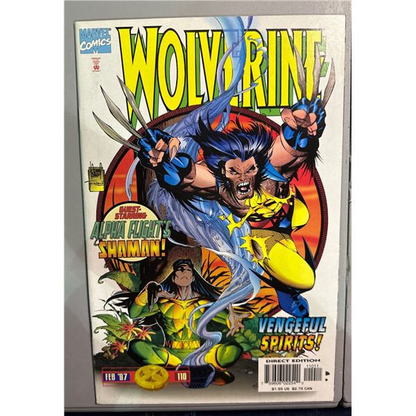 Wolverine #110 (Feb 1997, Marvel) Direct Edition, Guest-Starring Shaman