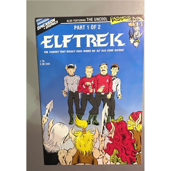 Elftrek #1 Comic (1986, Dimension Graphics) Star Trek Parody Part 1 of 2