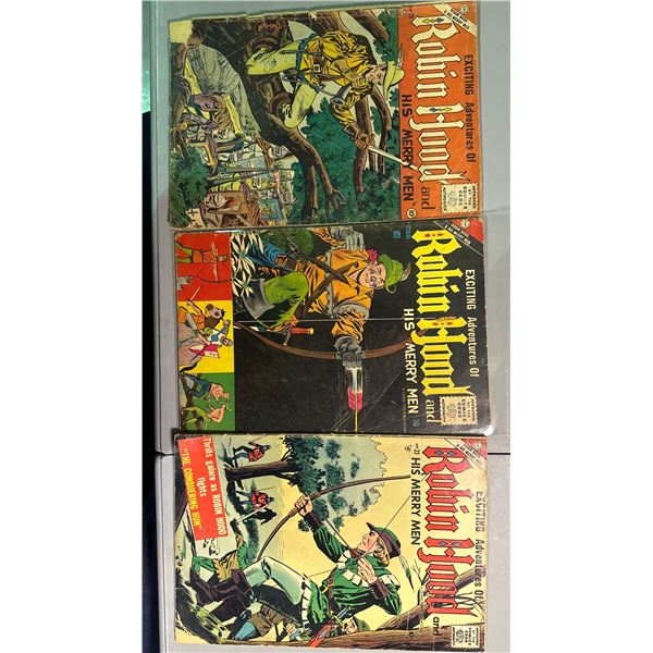 Lot of 3 Vintage Robin Hood and His Merry Men Comics (#29, #31, #33)