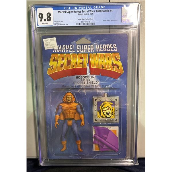 Secret Wars: Battleworld #4 CGC 9.8 Action Figure Variant Marvel 2024
