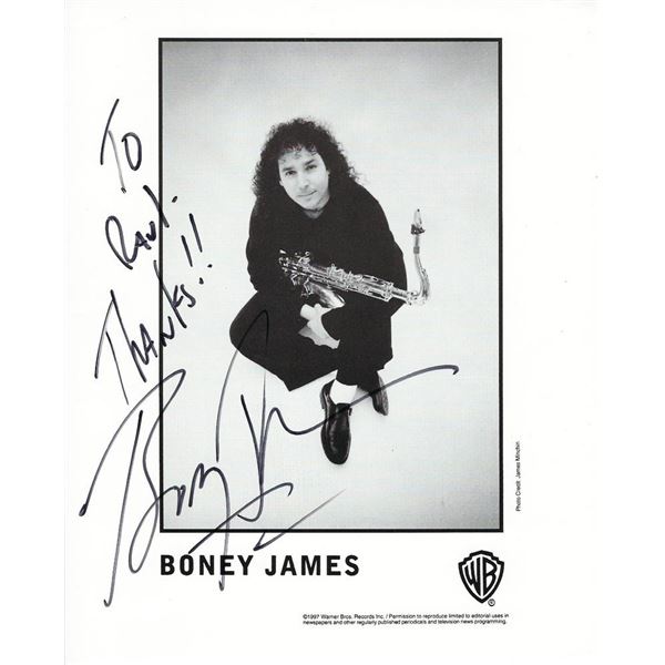 Saxophonist Boney James signed photo