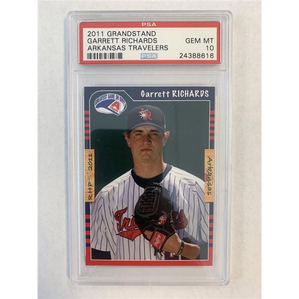 Garrett Richards 2011 Grandstand baseball card PSA 10
