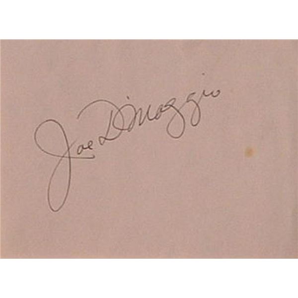 Joe DiMaggio signature slip