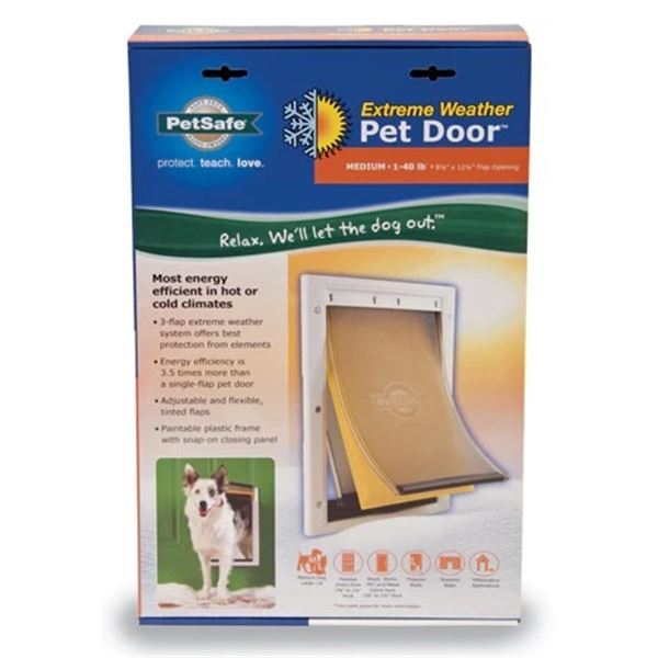 Automatic Dog door - Extreme Weather - Opened New Medium