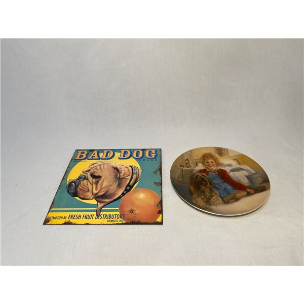 Vintage Decor - Plate & Sign