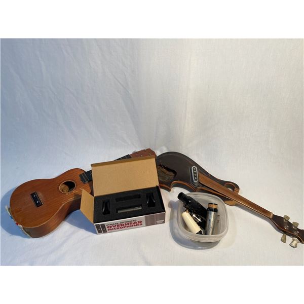 Instrument items: Ukelele, Mandolin, Sabian Microphone, Clarinat or other mouthpieces