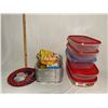 Image 1 : Aluminum Containers, Plastic Tupperware, Santa Platter