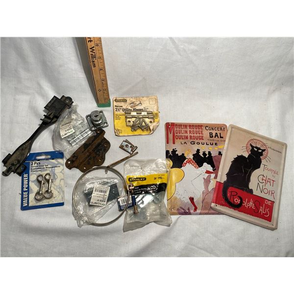 Misc. Hinges, Tin Signs
