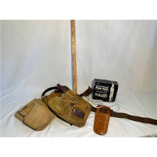 Work Belts x2, Rope Hoist