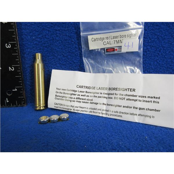 NEW - 7MM Cartridge Red Laser Bore Sight with Batteries