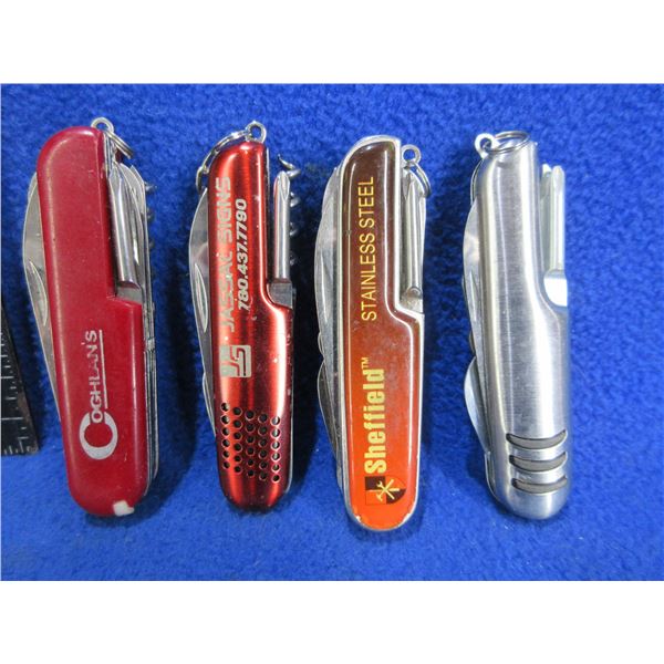 4 Swiss Style Folding Knives