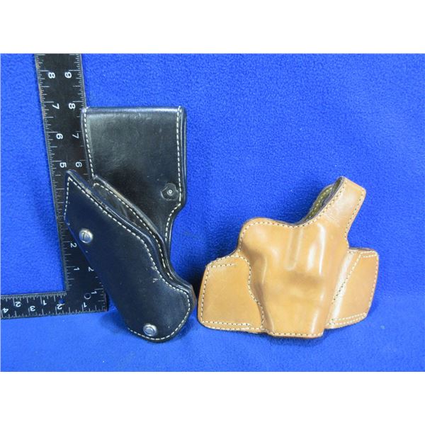 2 Leather Holsters - Safariland D86 LG/FR, Northern Plains 01C