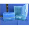 Image 1 : 4 Empty MTM P-100 Plastic Ammo Boxes - 41-44 Mag, 45 Colt, Etc.