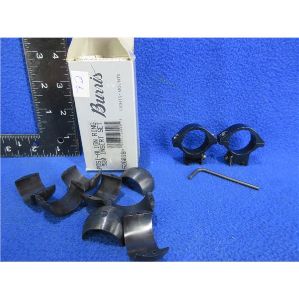 1" High .22 Rings & Burris Posi-Align .920 Ring Insert Set