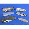 Image 1 : 6 Assorted Folding Lock Blade Knives - 3 are Clip-On