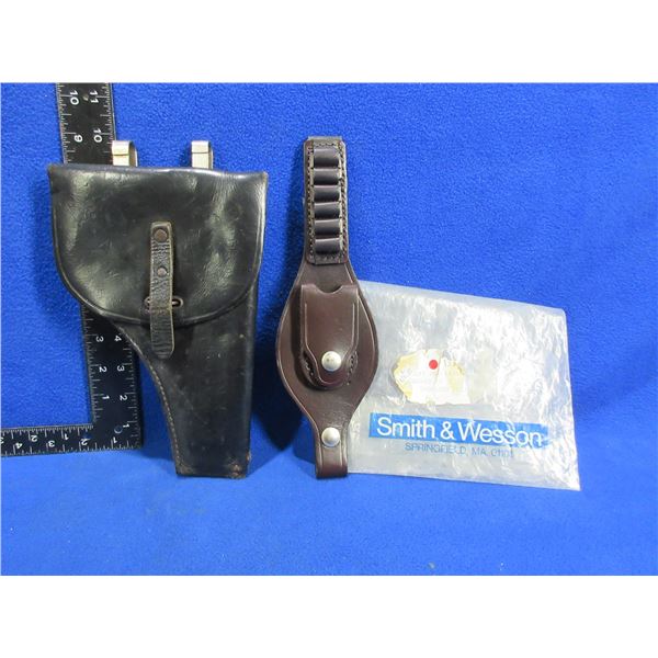 WWII Beretta 92F Style Leather Holster & S&W 135 Handcuff/Ammo Strap