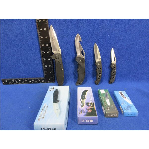 4 Folding Lock Blade Knives - Frost Cutlery - Appear Unused
