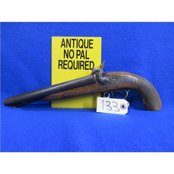 Antique - No PAL Required - Howdah Cap & Ball SXS Pistol in appears to be 20 Ga.