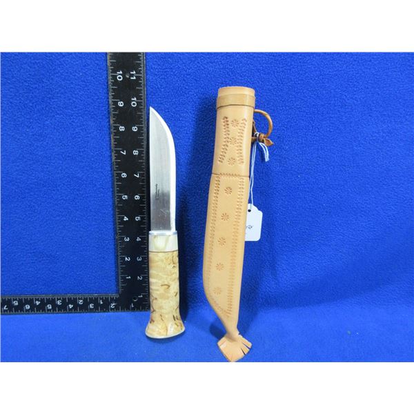 Karesuendo Kniven Fixed Blade Knife with Leather Sheath