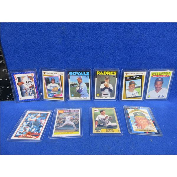 10 Assorted Vintage Baseball Cards