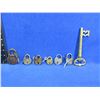 Image 1 : 6 Vintage Padlocks with 1 Key Each & Brass Skeleton Key Bottle Opener