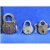 Image 2 : 6 Vintage Padlocks with 1 Key Each & Brass Skeleton Key Bottle Opener