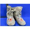 Image 1 : Native American Mocassins with Beadwork - Sole Approx. 10" On Outside