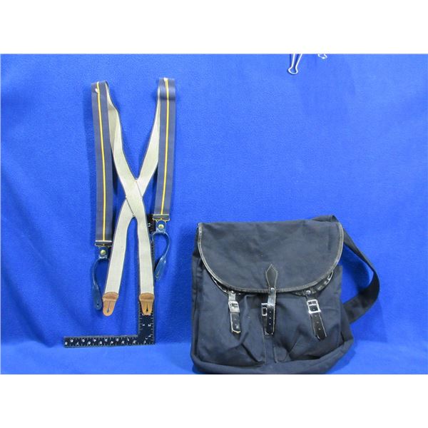 RCMP Suspenders and Blue RCMP Kit Bag