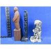 Image 4 : 2 Totem Poles & Carved Wooden Man - 1 totem pole has a base repair
