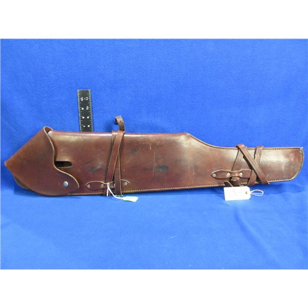 Leather Scoped Rifle Scabbard - 34" Total Length