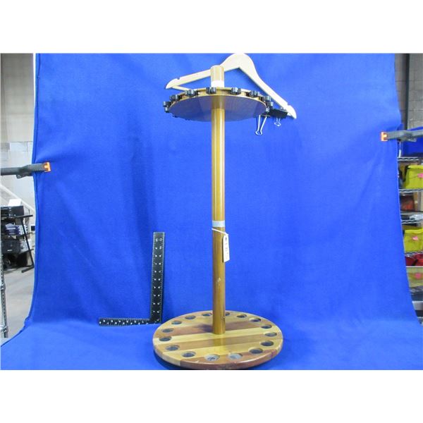 Wooden Round Floor Fishing Rod Storage Rack - 16 Rods, Approx. 30" Height