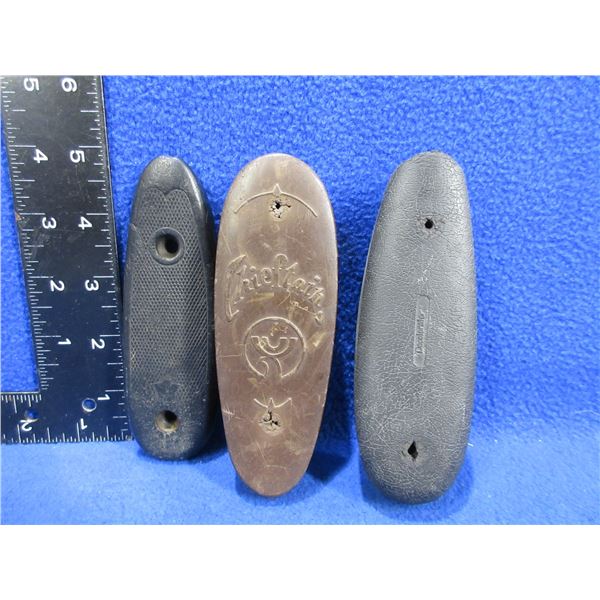 1 Plastic Butt Plate 2 3/4" C/C & 2 Rubber Recoil Pads (Cheiftain & Pachmayr 3" C/C)