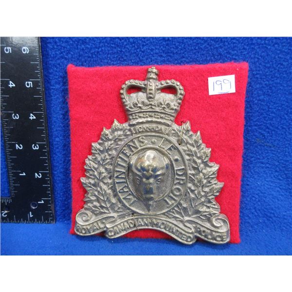RCMP Brass Plaque - 5" x 5 1/2"