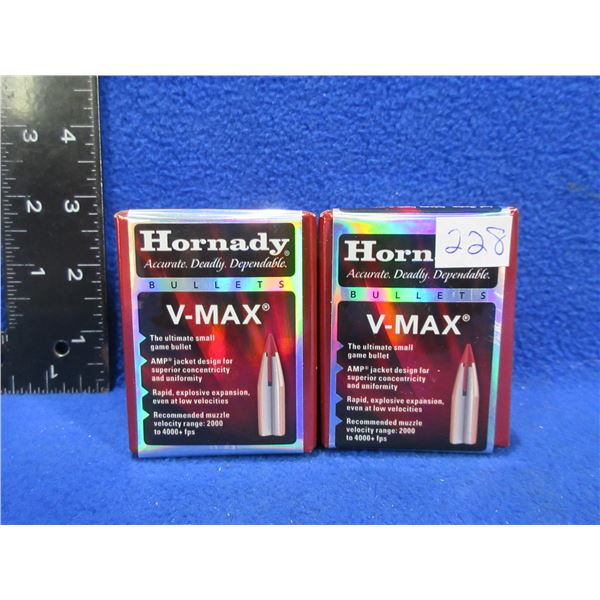 20 Cal. .204" 32gr V-Max Hornady Bullets - 2 Sealed Boxes of 100