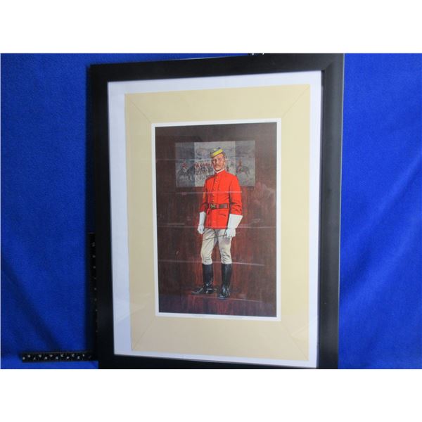 Framed North West Mounted Police Print - 1874 First Official Uniform