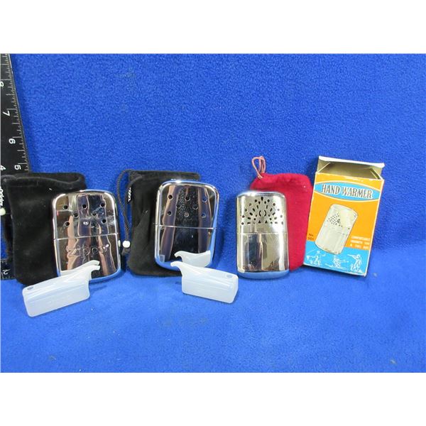 3 Vintage Hand Warmers - 2 Zippo and Jimmy No. 501