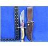 Image 1 : Case XX Kodiak Fixed Blade Knife with Stag Handle & Leather Sheath