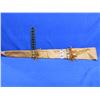 Image 2 : Small Native American Made Rifle Case with Beadwork & Fringes - 38"