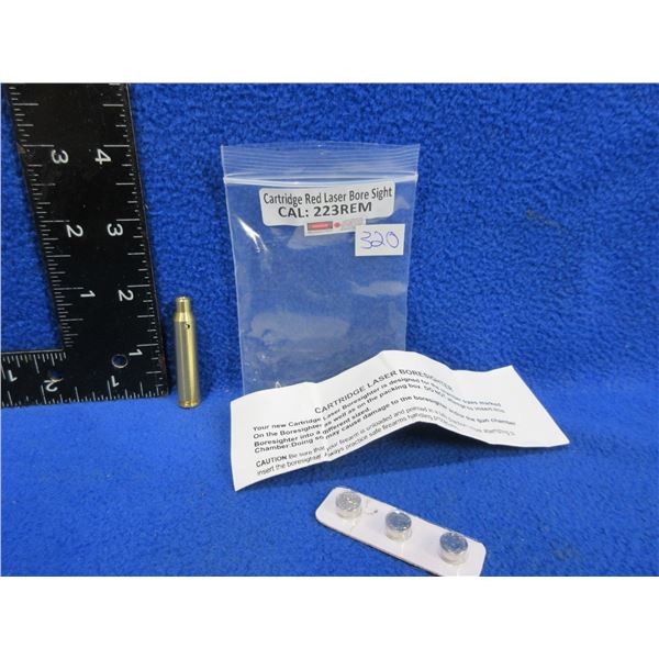 NEW - 223 Rem. Cartridge Red Laser Bore Sight with Batteries
