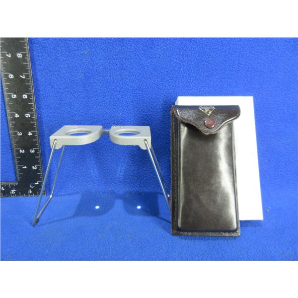 Vintage Sokkisha Magnifying Glasses with Case - Self Standing