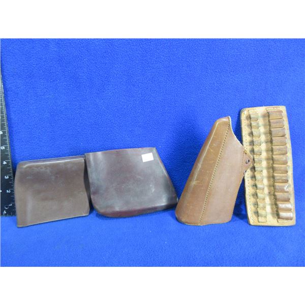 2 Slip-On Butt Pads, Leather Cartridge Carrier & Leather Cheek Riser