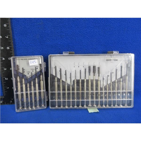 2 Precision Screwdriver Sets - 16 Piece and 6 Piece