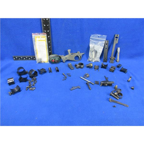 Lot of Misc. Gun Parts, Bases, Rings, Sights, Screws, Etc.