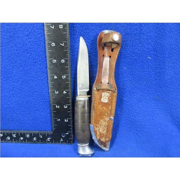 Robert Klaas Fixed Blade Knife with Leather Sheath - 3 1/2" Blade