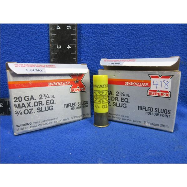 20 Ga. 2 3/4" 3/4oz Rifled Slug HP (Pick Up or Ship by UPS Only)